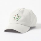 Dinosaur Desert - green and orange on grey - fun pattern by Cecca Designs Cap