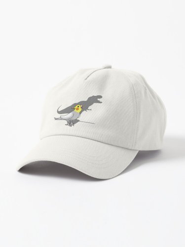 dinosaur shadow - cockatiel 2 Cap