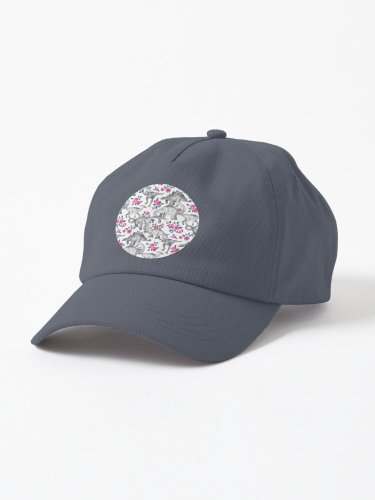 Dinosaurs and Roses &acirc;�� white Cap