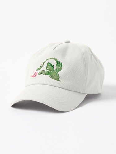 Dragon fire dark green on black Cap
