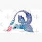 Dragon fire dark turquoise and purple Cap