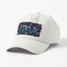 Dragons floral in dark jewel tones Cap