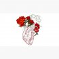 drawing Human heart with flowers Cap