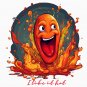 Funny Cartoon Chilli Character - _i Like It Hot_ Racerback Tank Top