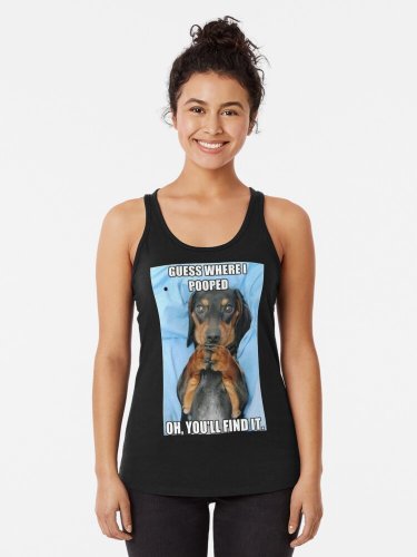 Funny Dog Racerback Tank Top