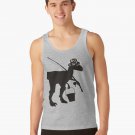 Funny Fly Fishing Dinosaur Tank Top