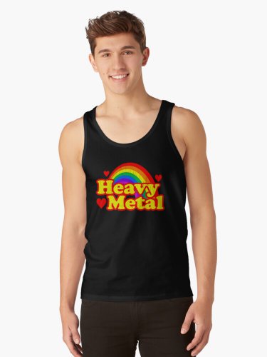 Funny Heavy Metal Rainbow Tank Top