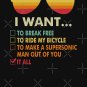 Funny Music Lover Gift Bicycle Costume I Want It All Racerback Tank Top
