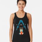 Funny Scared Cat With Game Master Tabletop Rpg Racerback Tank Top