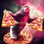 Funny Space Sloth With Pizza Racerback Tank Top