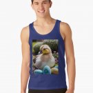 Fuzzy Easter Duck With Blue Eggs Tank Top