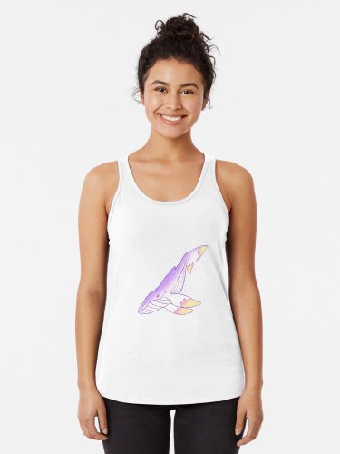 Galactic Whale Racerback Tank Top