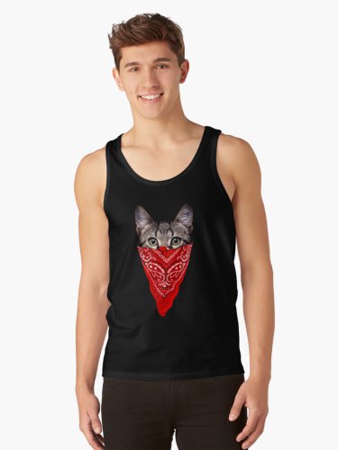 Gangster Cat Tank Top