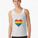 Gay Pride Flag - Heart Shape Tank Top