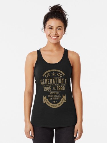 Generation X_ The Golden Middle Child Racerback Tank Top