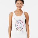 Genomics, Science, Science Art, Dna, Dna Print, Watercolor Dna Racerback Tank Top