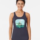 Gentle Sea Monster (pixel) Racerback Tank Top