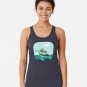Gentle Sea Monster (pixel) Racerback Tank Top