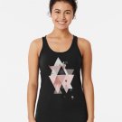 Geometric Compilation In Rose Gold And Blush Pink Racerback Tank Top