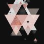 Geometric Compilation In Rose Gold And Blush Pink Racerback Tank Top