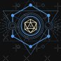 Geometric Minimalist Blue Polyhedral D20 Dice Tabletop Rpg Tank Top
