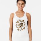 Geo-rex Vortex _ Citrine Quartz _ Dinosaur Fossil Art Racerback Tank Top