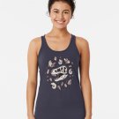 Geo-rex Vortex _ Rose Quartz _ Dinosaur Skull Fossil Art Racerback Tank Top