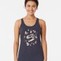 Geo-rex Vortex _ Rose Quartz _ Dinosaur Skull Fossil Art Racerback Tank Top