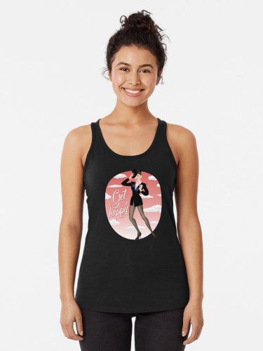 Get Happy Racerback Tank Top