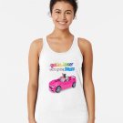 Get In Loser, We're Going Insane Raccoon Possum Word Art Racerback Tank Top