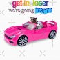 Get In Loser, We're Going Insane Raccoon Possum Word Art Racerback Tank Top