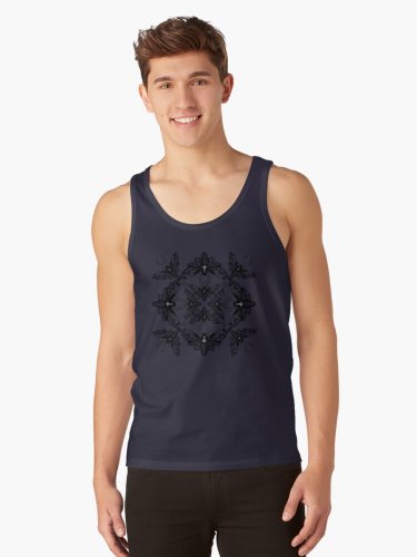 Ghost Cirice Moth Kaleidoscope Tank Top