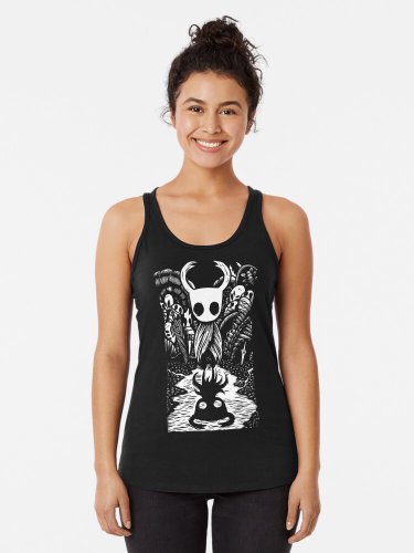 Ghost Knight Graphic Art Hollow Knight Funny Game Racerback Tank Top