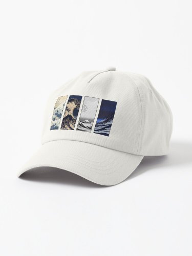 Great Wave off Kanagawa Color Glitch Cap