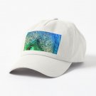 Green and Blue Faux Agate Mineral Gemstone Cap