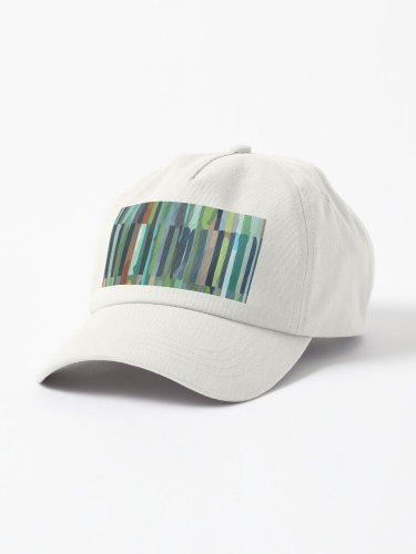 Green Etchnic Scandinavian Vertical Line Cap