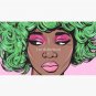 Green Haired Kawaii Comic Girl Cap