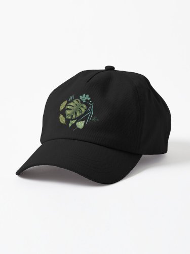 Green leaves pattern Cap