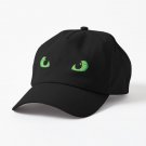 Green Toothless Dragon Eyes Drawing Cap