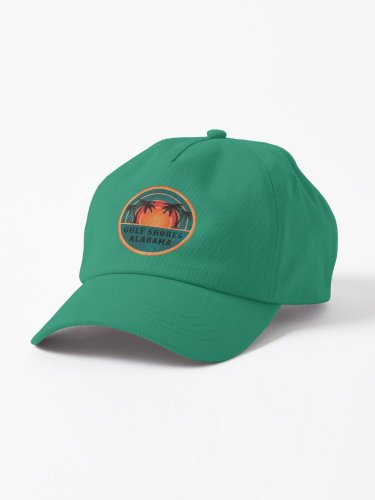 Gulf Shores Alabama - Beach Retro Sunset Cap