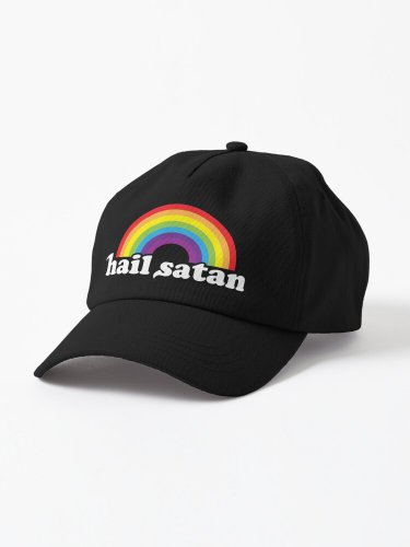 Hail Satan Rainbow Cap
