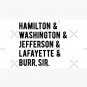 Hamilton & Washington & Jefferson & Lafayette & Burr, sir Cap