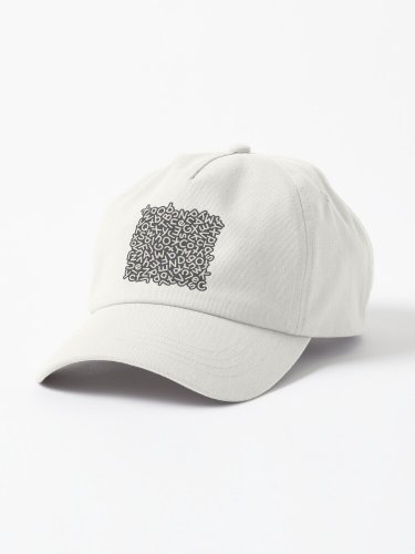 Hand Drawn Mix Letters Seamless Pattern Dark Cap