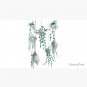Hanging plants in seashells watercolor  Cap