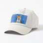 Happy Fox - blue fox illustration Cap