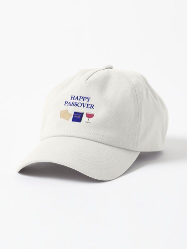 Happy Passover - matzoh haggadah wine glass Cap