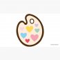 Heart Paint Palette Pattern on Mint Cap