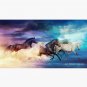herd of horses in pastel Cap