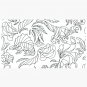 Hidden Dinosaurs - Floral Pattern - Teal and Silver Cap