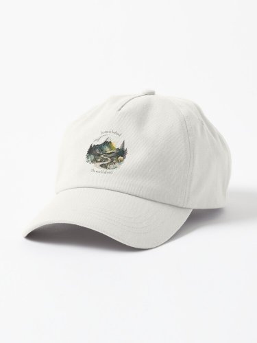 Home Is Behind, the World Ahead - Lonely Mountain - Watercolor Art - White - Fantasy Cap